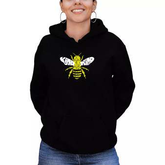 Women's Bee Kind Word Art Hooded Sweatshirt