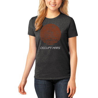 Women's Word Art Occupy Mars T-Shirt