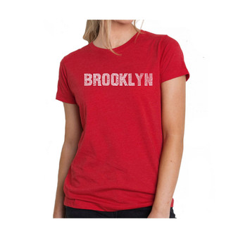 Women's Premium Word Art T-Shirt - Brooklyn Neighborhoods