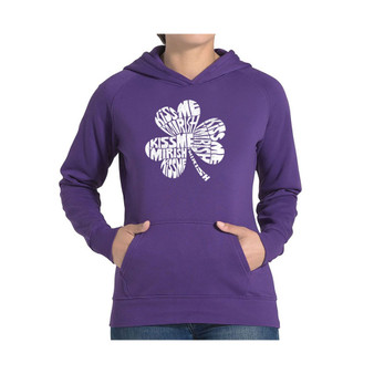 Women's Word Art Hooded Sweatshirt -Kiss Me I'M Irish