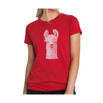 Women's Premium Word Art T-Shirt - Llama