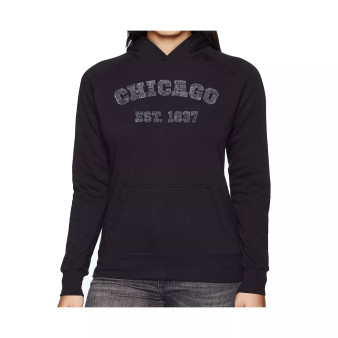 Women's Word Art Hooded Sweatshirt - Chicago 1837