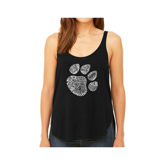 Women's Premium Word Art Flowy Tank Top- Cat Paw