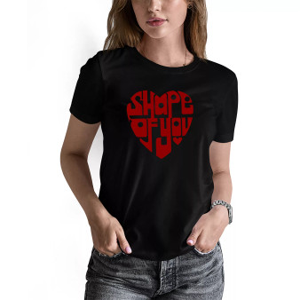 Women's Word Art Shape of You Short Sleeve T-shirt