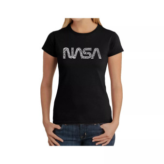 Women's Word Art T-Shirt - Worm Nasa