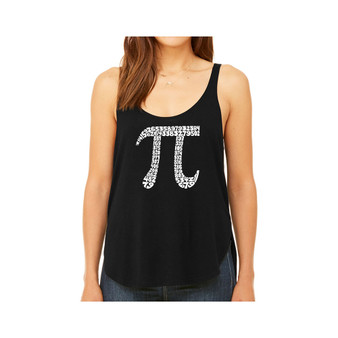 Women's Premium Word Art Flowy Tank Top- The First 100 Digits Of Pi