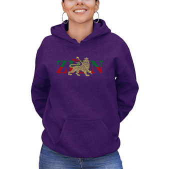 Women's Word Art Zion One Love Hooded Sweatshirt