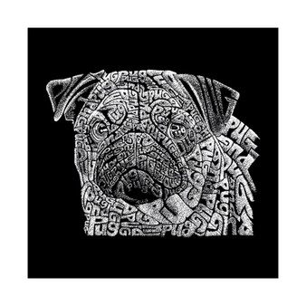 Women's Premium Word Art Flowy Tank Top- Pug Face