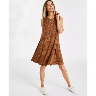 Petite Printed Flip-Flop Dress, Created for Macy's