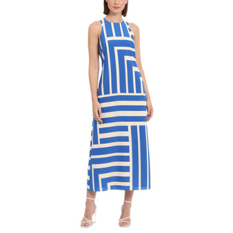 Women's Striped Sleeveless Maxi Dress