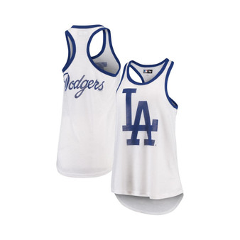 Women's White Los Angeles Dodgers Tater Racerback Tank Top