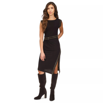 Women's Astor Studded Side-Slit Midi Dress, Regular & Petite