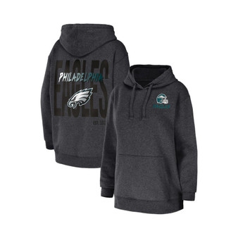 Women's Heather Charcoal Philadelphia Eagles Fleece Pullover Hoodie