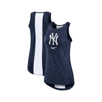 Women's Navy New York Yankees Right Mix High Neck Tank Top