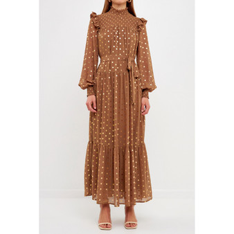 Women's Polka Dot Maxi Dress