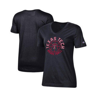 Women's Black Texas Tech Red Raiders Basketball V-Neck T-shirt