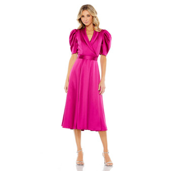 Women's Ieena Quarter Length Puff Sleeve A Line Dress