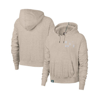 Women's Cream Michigan State Spartans Vintage-Like Pullover Hoodie