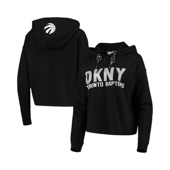 Women's Black Toronto Raptors Maddie Cropped Hoodie