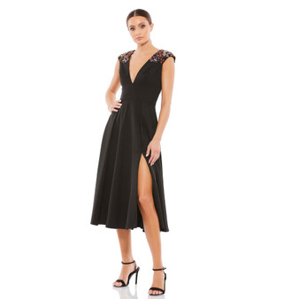 Women's Ieena Beaded Cap Sleeve A Line Midi Dress