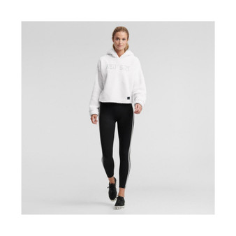 Women's White Boston Red Sox Cozy Pullover Hoodie