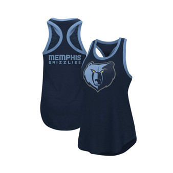 Women's Navy Memphis Grizzlies Showdown Scoop-Neck Racerback Tank Top