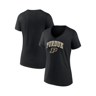 Women's Branded Black Purdue Boilermakers Evergreen Campus V-Neck T-shirt