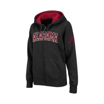 Women's Black Alabama Crimson Tide Arched Name Full-Zip Hoodie