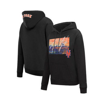 Women's Black New York Mets City Scape Pullover Sweatshirt