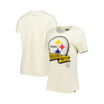 Women's Cream Pittsburgh Steelers Chrome Sideline T-shirt