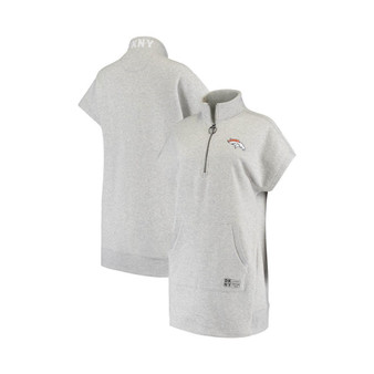 Women's Heathered Gray Denver Broncos Naomi Quarter-Zip Sneaker Dress