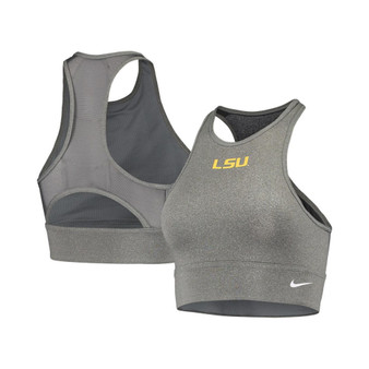 Women's Heathered Charcoal LSU Tigers Everything Performance Sports Bra