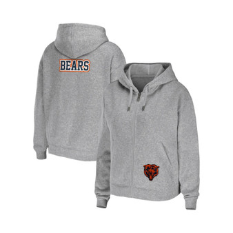 Women's Heather Gray Chicago Bears Plus Size Full-Zip Hoodie