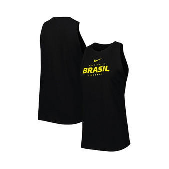 Women's Black Brazil National Team Lockup Tomboy Performance Tank Top
