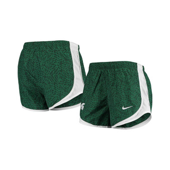 Women's Green, White Michigan State Spartans Performance Tempo Shorts