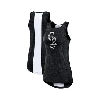 Women's Black Colorado Rockies Right Mix High Neck Tank Top