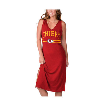 Women's Red Kansas City Chiefs Training V-Neck Maxi Dress