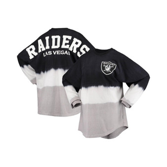 Women's Branded Black, White Las Vegas Raiders Ombre Long Sleeve T-shirt