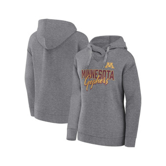 Women's Branded Heather Gray Minnesota Golden Gophers Script Favorite Pullover Hoodie