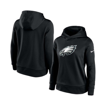 Women's Black Philadelphia Eagles Performance Pullover Hoodie