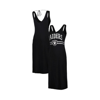 Women's Black Las Vegas Raiders Training V-Neck Maxi Dress