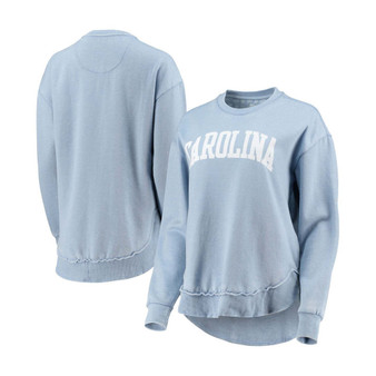 Women's Carolina Blue North Carolina Tar Heels Vintage-Like Wash Pullover Sweatshirt