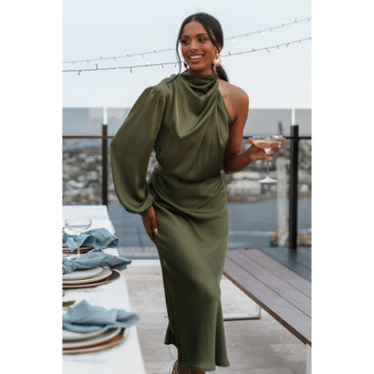 Womens Amelie One Shoulder Maxi Dress