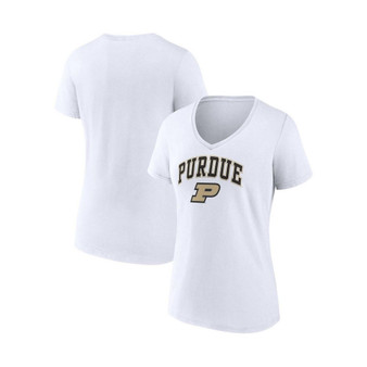 Women's Branded White Purdue Boilermakers Evergreen Campus V-Neck T-shirt