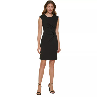Women's Sleeveless Side-Ruched Sheath Dress