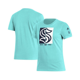 Women's Aqua Seattle Kraken Reverse Retro 2.0 Playmaker T-shirt
