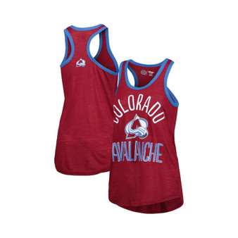 Women's Burgundy Colorado Avalanche First Base Racerback Scoop Neck Tank Top