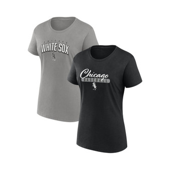 Women's Branded Black, Gray Chicago White Sox Fan T-shirt Combo Set