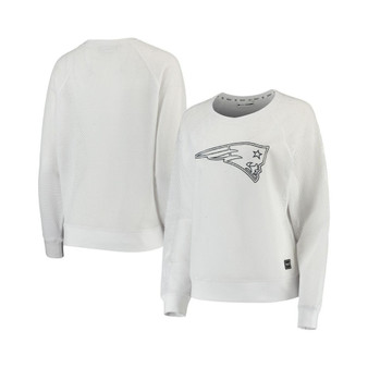 Women's White New England Patriots Lauren Mesh Long Sleeve T-shirt