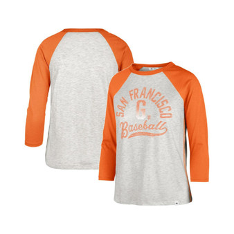 Women's Gray San Francisco Giants City Connect Retro Daze Ava Raglan 3/4-Sleeve T-shirt